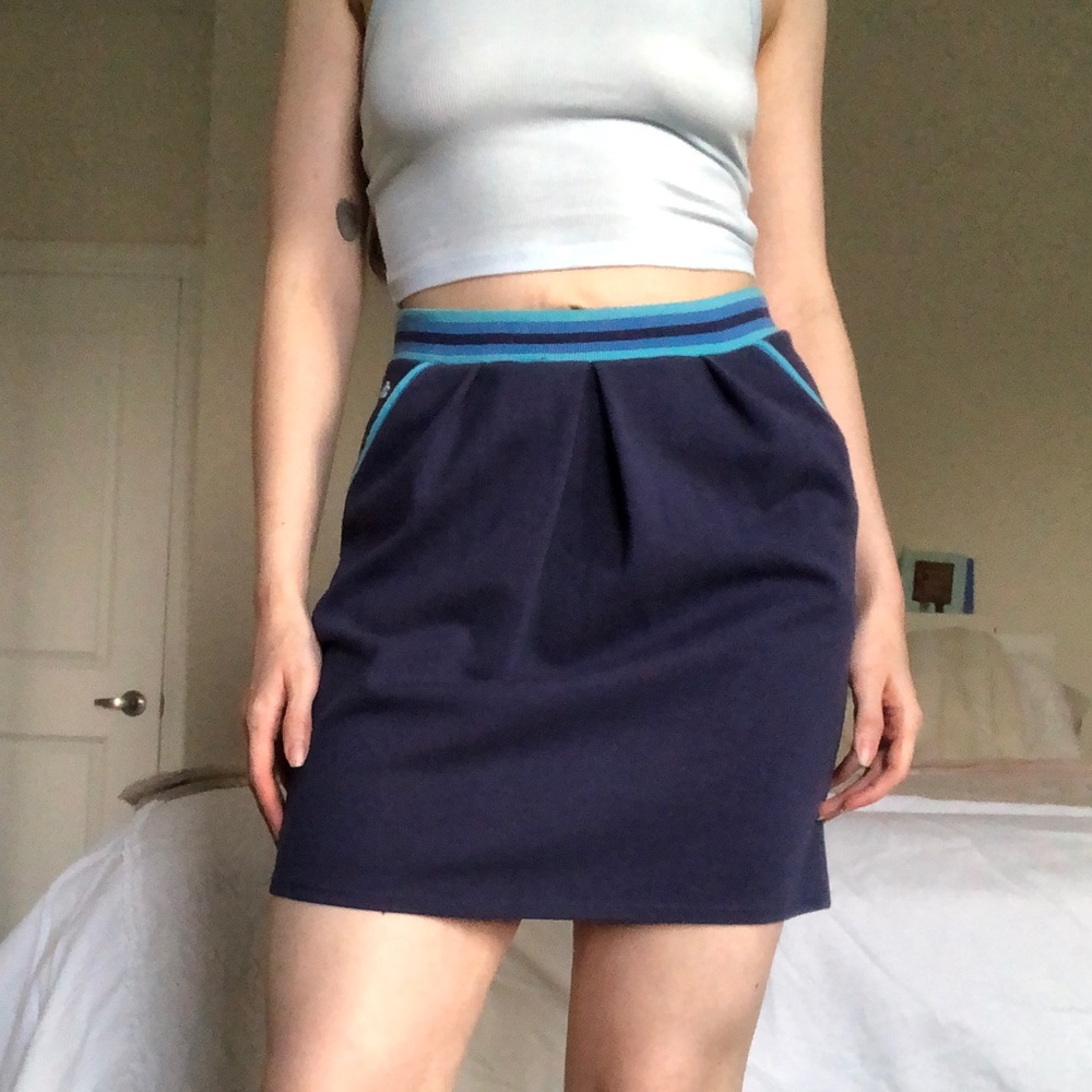 Blue Lacoste Mini Skirt